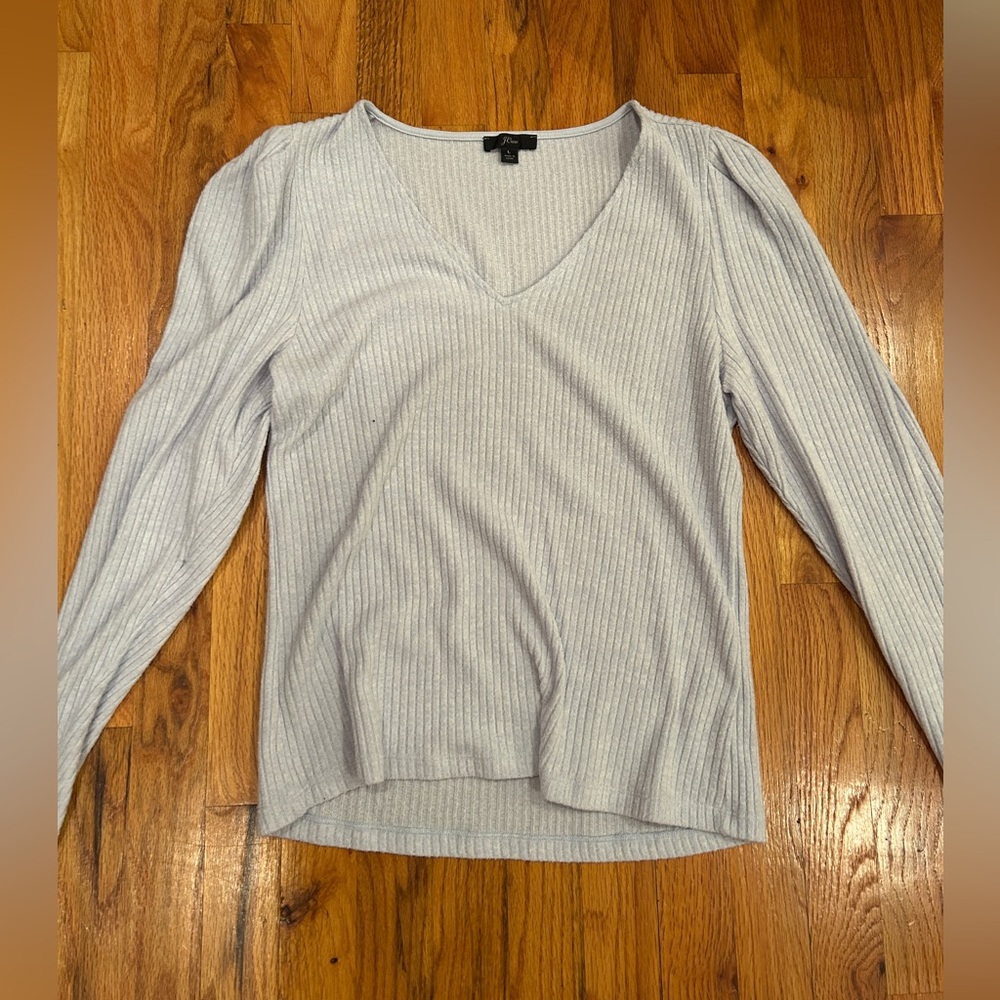 J. Crew Gray V-Neck Sweater